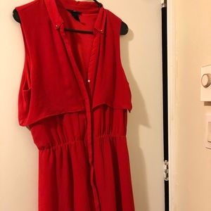 Red Button Down Dress